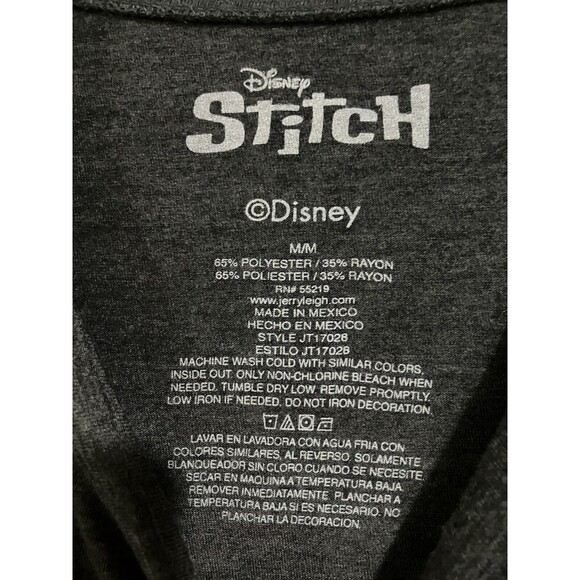 Disney Lilo And Stitch Good Vibes Wild Energy Ohana Adult T-Shirt Size M Medium - Picture 3 of 4